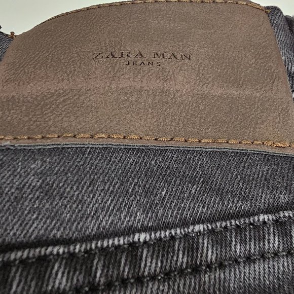 Zara Man Jeans SLIM FIT BLACK JEANS Size 34/30 - Picture 7 of 11